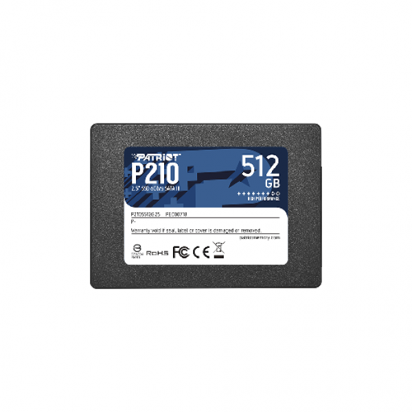 PATRIOT P210, 512GB 2.5"/SATA3 520/430MBs 50K/50K - SSD Δίσκοι