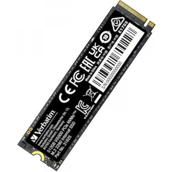 Verbatim Vi7000 PCle SSD 1TB M.2 NVMe PCI Express 4.0 - SSD Δίσκοι