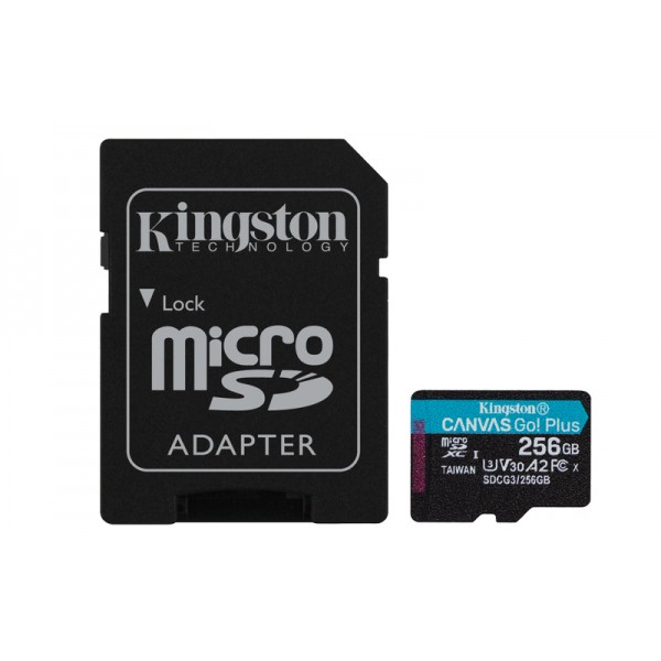 KINGSTON Memory Card MicroSD Canvas Go! Plus SDCG3/256GB, Class 10, SD Adapter - Σύγκριση Προϊόντων