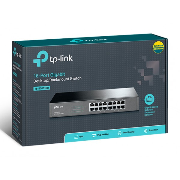 TP-LINK Desktop/Rackmount Switch TL-SG10016D 16 Θυρών, Ver. 8.0