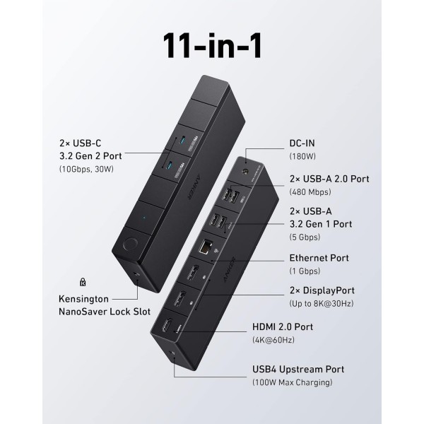ANKER 568 USB-C Hub - Docking Station 11-in-1 - sup-ob