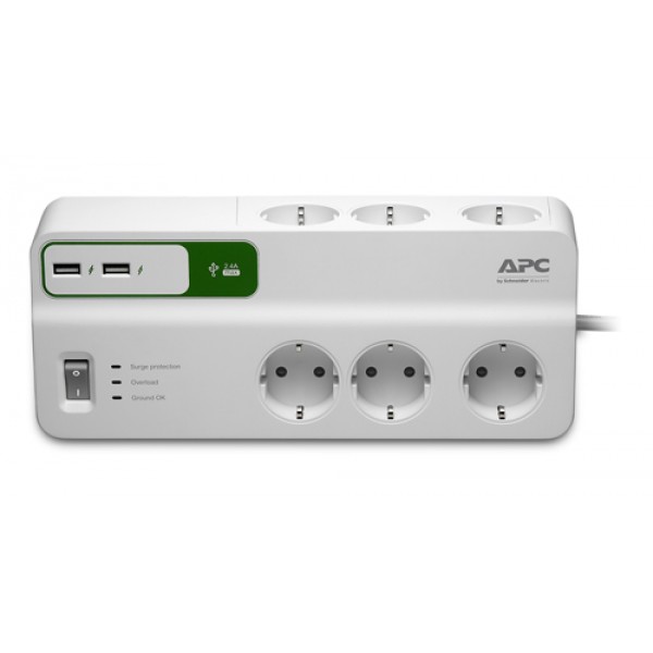 APC Essential SurgeArrest PM6U-GR 6�utlet with USB Charger - Σύγκριση Προϊόντων