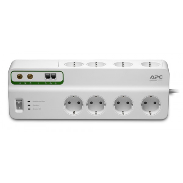 APC Essential SurgeArrest PMF83VT-GR 8�utlet with Phone & Coax Cable Protection