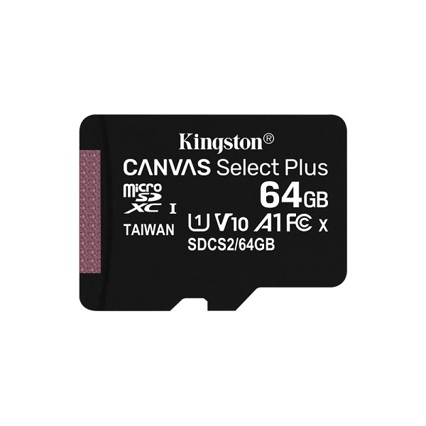 KINGSTON Memory Card MicroSD SDCS2/64GBSP, Class 10,no SD Adapter - KINGSTON