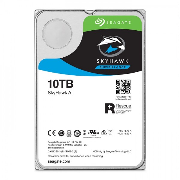 SEAGATE SkyHawk AI 10TB ST10000VE001, SATA III, 3.5'' - PC & Αναβάθμιση