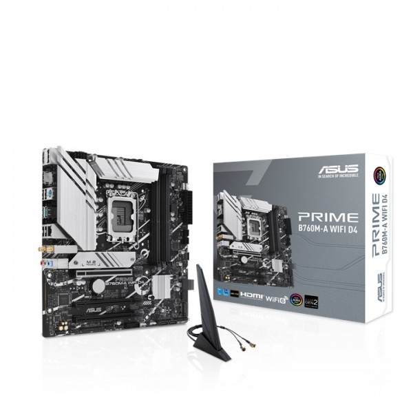 ASUS MOTHERBOARD PRIME B760M-A WIFI D4, 1700, DDR4, MATX - sup-ob