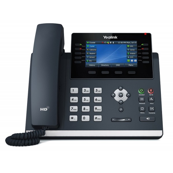 YEALINK IP PHONE SIP-T46U 16 SIP LINES POE SUPPORT - YEALINK