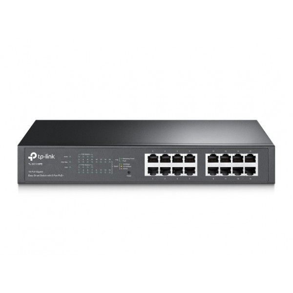 TP-LINK easy smart switch TL-SG1016PE, 16-Port Gigabit, PoE+, Ver. 3.0 - tp-link
