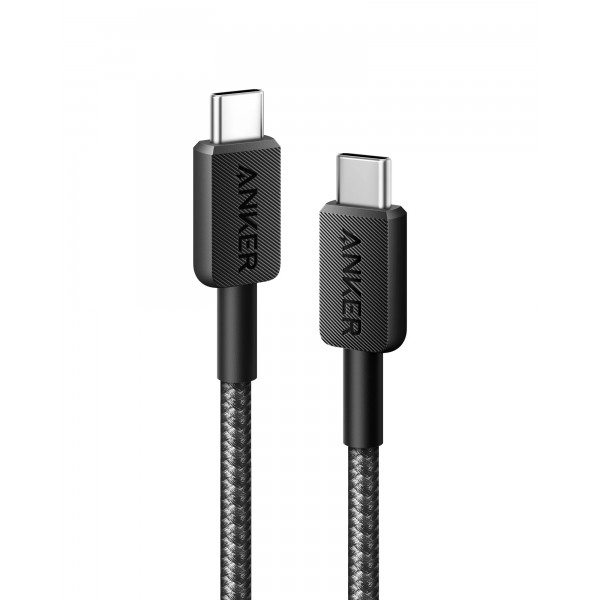ANKER 322 USB-C to USB-C Cable 480MBps, 60W, 0.9m Black - sup-ob