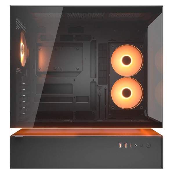 CC-COUGAR Case CFV235 Tempered Glass Middle ATX Black (1x240mm , 1x 120mm ARGB fans preinstalled) | Κουτιά Υπολογιστών | PC & Αναβάθμιση |