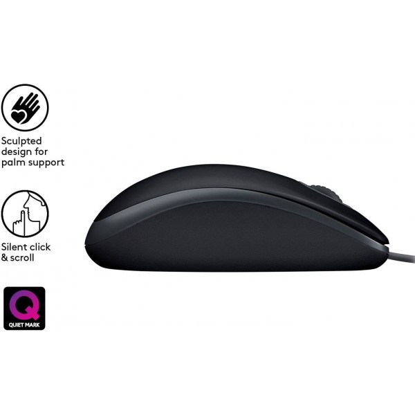 LOGITECH Mouse Wired B110 Silent - Πληκτρολόγια