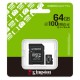 KINGSTON Memory Card MicroSD Canvas Select Plus SDCS3/64GB, Class 10, SD Adapter | Κάρτες Μνήμης | Συνοδευτικά PC |