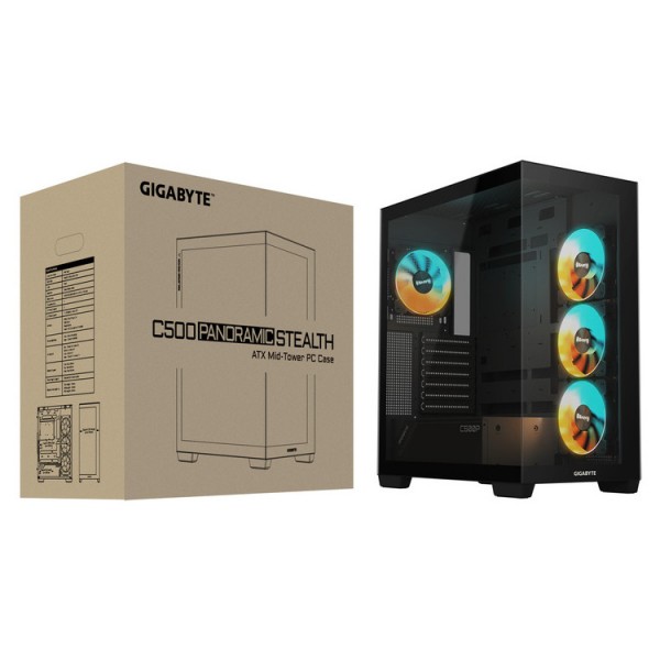 GIGABYTE Case C500 PANORAMIC STEALTH ATX Black USB 3.0 | Κουτιά Υπολογιστών GIGABYTE Case C500 PANORAMIC STEALTH ATX Black USB 3.0 | Κουτιά Υπολογιστών | PC & Αναβάθμιση |