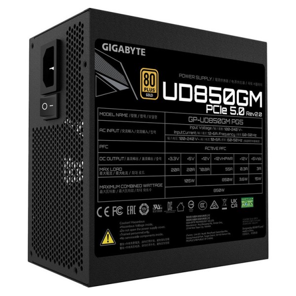 GIGABYTE Power Supply 850W Ultra Durable Fully Modular  80+Plus GOLD Main Japanese capacitors - PC & Περιφερειακά & Αναβάθμιση