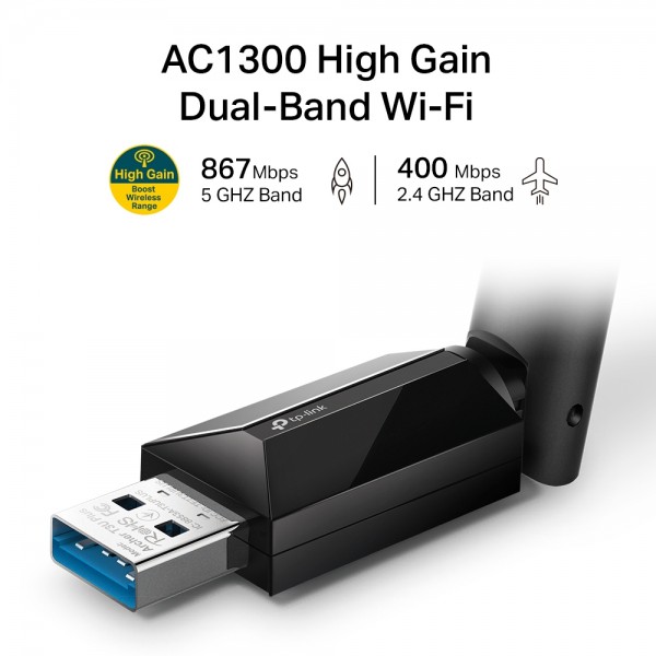 NW TL AC1300 USB Adapter Archer T3U Plus