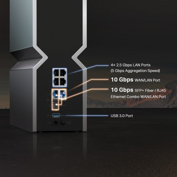 TP-LINK Router Archer BE800 BE19000 Tri-Band Wi-Fi 7 Router - Servers - Δικτυακά