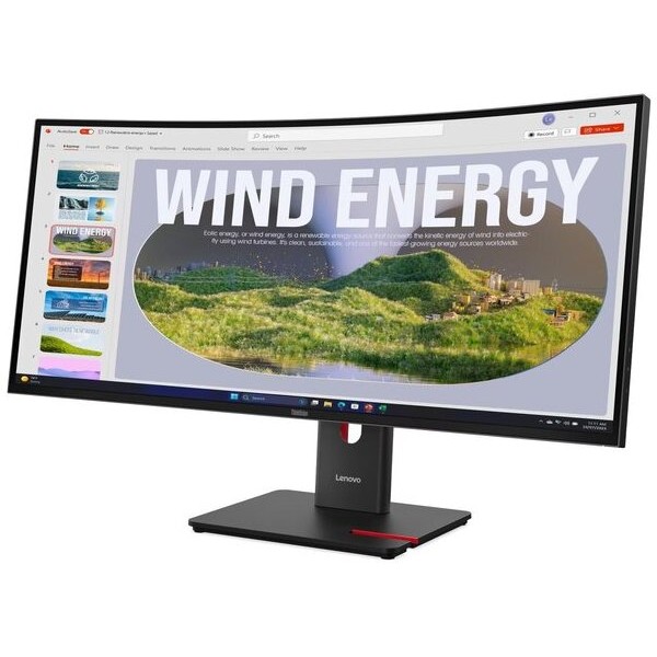LENOVO Monitor ThinkVision T34WD-40 34'' WQHD VA, Curved, RJ45, HDMI, USB-C, Display Port,  Height adjustable, 3YearsW | Οθόνες PC | PC & Αναβάθμιση |