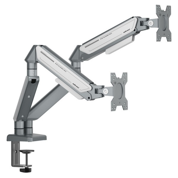 ANDA SEAT Monitor ARM / Stand A6D-2S  Silver White Dual, Weight Capacity (per Screen): 2-9kg - Βάσεις TV - Projectors - PC