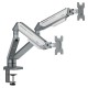 ANDA SEAT Monitor ARM / Stand A6D-2S  Silver White Dual, Weight Capacity (per Screen): 2-9kg | Βάσεις TV - Projectors - PC | Εικόνα & Ήχος |