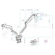 ANDA SEAT Monitor ARM / Stand A9-2S Black Dual, Weight Capacity (per Screen): 2-15kg | Βάσεις TV - Projectors - PC | Εικόνα & Ήχος |