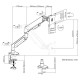ANDA SEAT Monitor ARM / Stand A9 Black- White, Weight Capacity: 2-15kg | Βάσεις TV - Projectors - PC | Εικόνα & Ήχος |