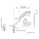 ANDA SEAT Monitor ARM / Stand A9 Silver White , Weight Capacity: 2-15kg | Βάσεις TV - Projectors - PC | Εικόνα & Ήχος |