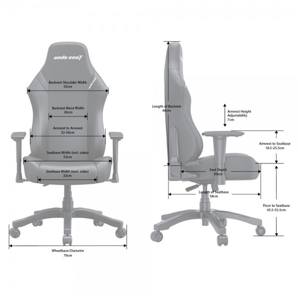 ANDA SEAT Gaming Chair LUNA Large Black | sup-ob | XML |