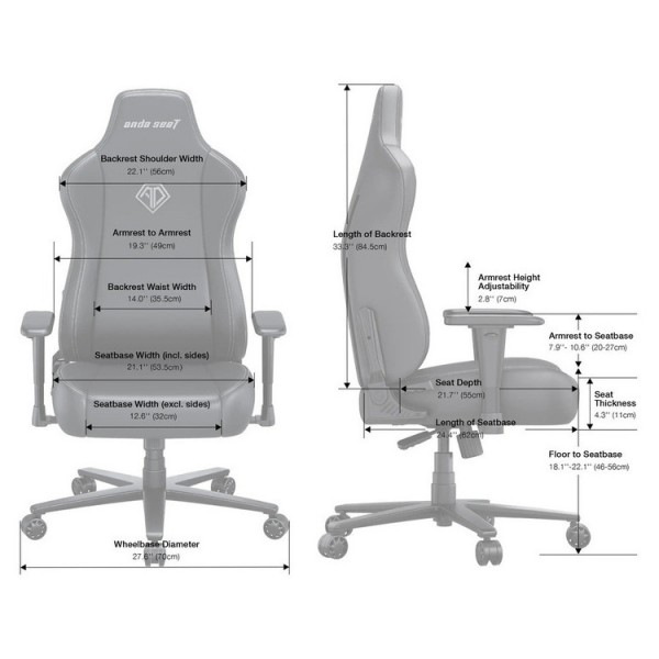 ANDA SEAT Gaming Chair NOVIS ULTRA XL Black | Εξοπλισμός Γραφείου | Αναλώσιμα - Είδη Γραφείου |