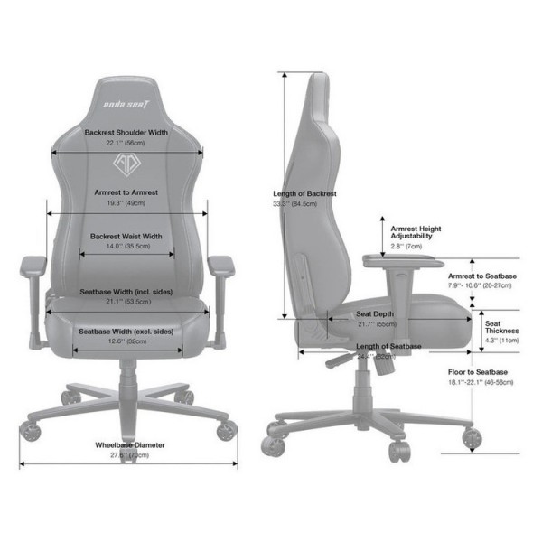 ANDA SEAT Gaming Chair NOVIS ULTRA XL Black Fabric | Εξοπλισμός Γραφείου | Αναλώσιμα - Είδη Γραφείου |