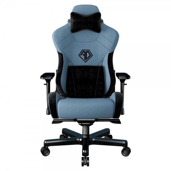 ANDA SEAT Gaming Chair T-PRO II Light Blue/ Black FABRIC with Alcantara Stripes | sup-ob | XML |