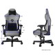 ANDA SEAT Gaming Chair T-PRO II Light Grey/ Black FABRIC with Alcantara Stripes