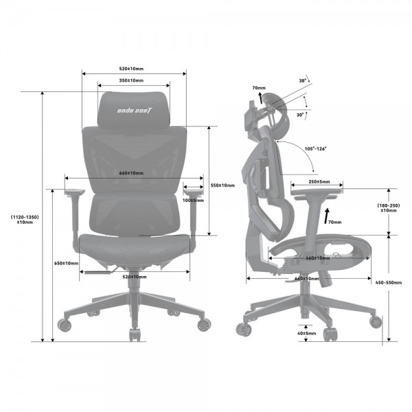 ANDA SEAT Gaming Chair X-AIR MEGA XL BLACK | Εξοπλισμός Γραφείου | Αναλώσιμα - Είδη Γραφείου |