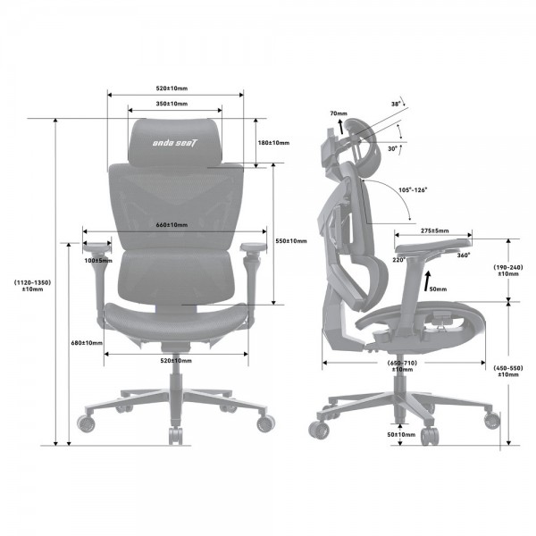 ANDA SEAT Gaming Chair X-AIR PRO XL GREY | Εξοπλισμός Γραφείου | Αναλώσιμα - Είδη Γραφείου |
