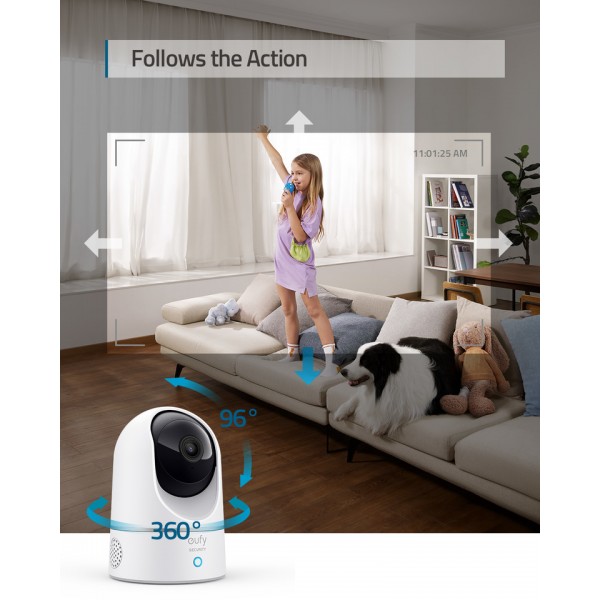 ANKER EUFYCAM INDOOR CAMERA 2K PAN-TILT