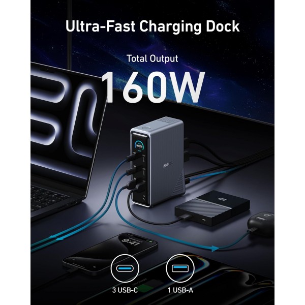 ANKER Docking Station 14 Ports with 160W Max Output, 10Gbps | Docking - Port Replicator | Συνοδευτικά PC |