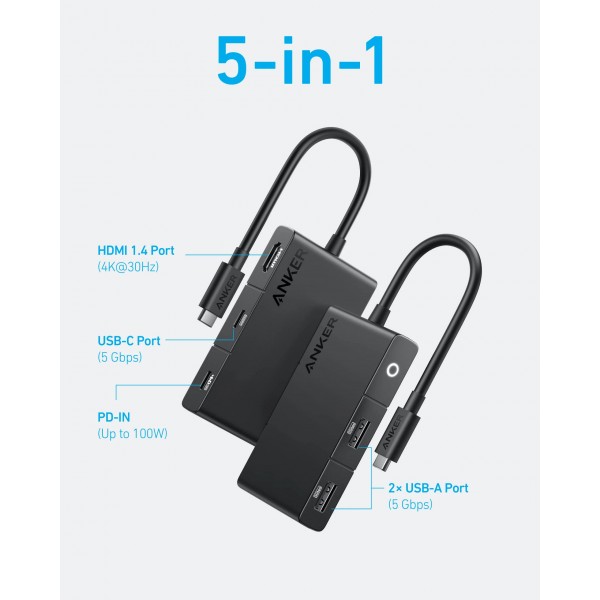 ANKER Hub 332 USB-C 5-in-1, 4K HDMI - Σύγκριση Προϊόντων