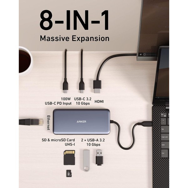 ANKER HUB 555 USB Type-C 8 In 1 - ANKER