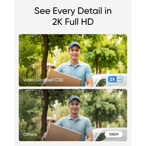 ANKER Eufy Video Doorbell C30 Battery Powered,2K | Κάμερες Ασφαλείας | Συστήματα Ασφαλείας |