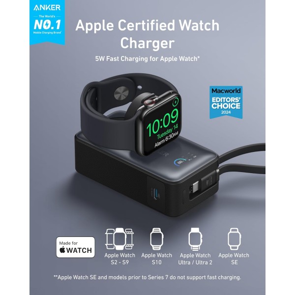 ANKER MagGo PowerBank for iPhone and Apple Watch 10K 35W - ANKER