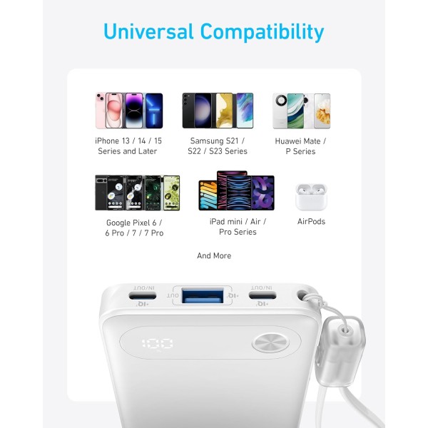 Anker Powerbank 10K 22.5W with USB-C Cable | Powerbanks | Αξεσουάρ για κινητά |