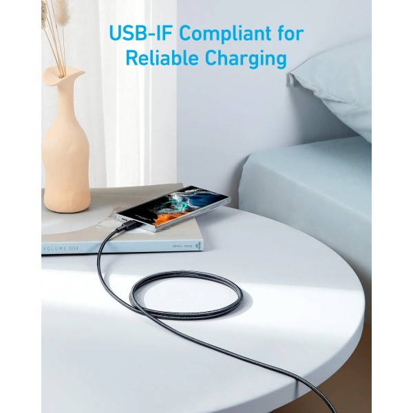 ANKER 322 USB-C to USB-C Cable 480MBps, 60W, 1.8m Black | sup-ob | XML |