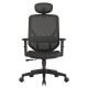 VERO OFFICE CHAIR ERGOSTYLE 2040 BLACK with HEADREST | Εξοπλισμός Γραφείου | Αναλώσιμα - Είδη Γραφείου |