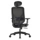 VERO OFFICE CHAIR ERGOSTYLE 2040 BLACK with HEADREST | Εξοπλισμός Γραφείου | Αναλώσιμα - Είδη Γραφείου |