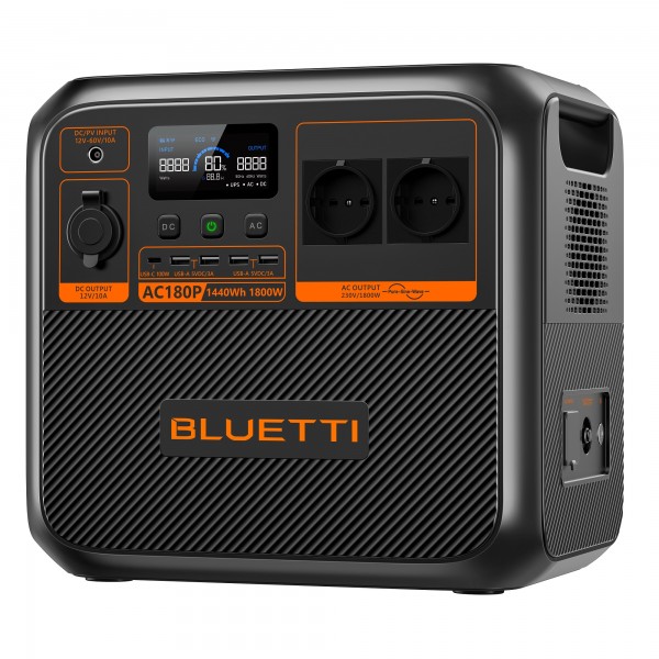 BLUETTI AC180P Solar Portable Power Station - BLUETTI