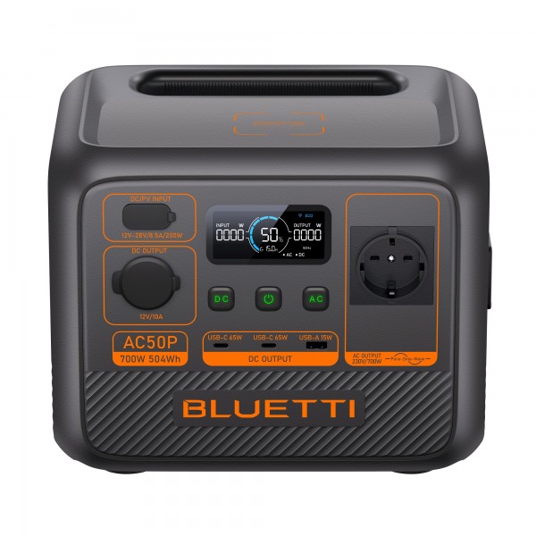 BLUETTI Premium AC50P Portable Power Station, 700W AC Outlet 504Wh | Power Stations | Φορητοί Σταθμοί Ενέργειας |