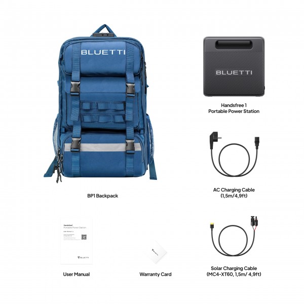 BLUETTI Handsfree 1 Portable Backpack Power Station, 300W AC Outlet 268.8Wh | Power Stations | Φορητοί Σταθμοί Ενέργειας |
