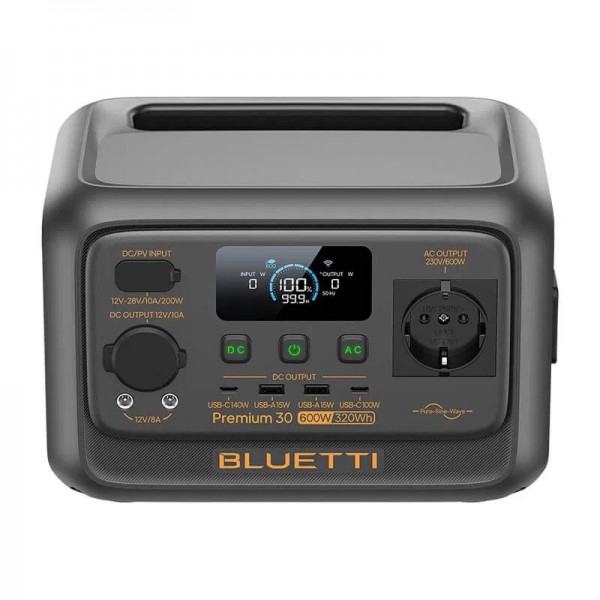 BLUETTI Premium 30 Portable Power Station, 600W AC Outlet 320Wh | Power Stations | Φορητοί Σταθμοί Ενέργειας |