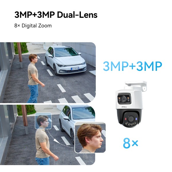IMOU POE Camera PS70F 3MP+3MP Dual Lens PanTilt Outdoor | Κάμερες Ασφαλείας | Συστήματα Ασφαλείας |