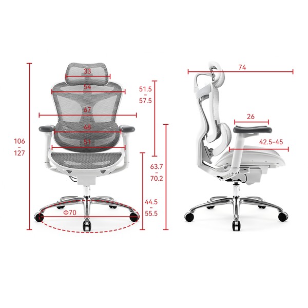 SIHOO ERGONOMIC CHAIR DORO C300 White | Εξοπλισμός Γραφείου | Αναλώσιμα - Είδη Γραφείου |