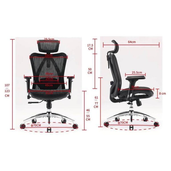 SIHOO ERGONOMIC CHAIR M57 BLACK | Εξοπλισμός Γραφείου | Αναλώσιμα - Είδη Γραφείου |